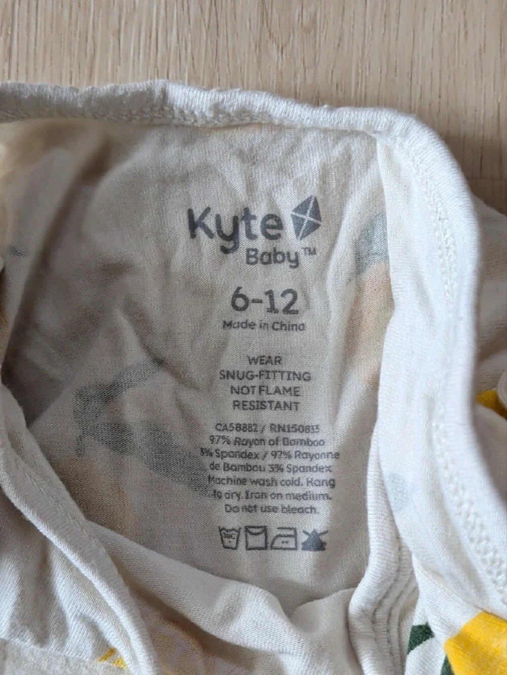 Kyte BABY White Lemon-Print Short Sleeve Bodysuit